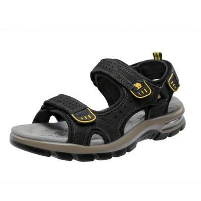 Men's Leather Sandals For Hiking Walking Beach Treads Water Athletic Outdoor With Premium Air Cushion | Waterproof