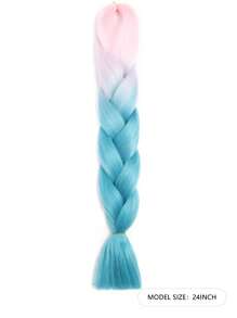 1入組漸層編織接發，預拉伸高溫鉤針編織頭髮 - 彩色 - 查看 13