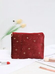 1个优雅天鹅绒星形图案化妆包，大容量化妆刷收纳袋，金色星星装饰，多功能化妆品收纳盒，女士手提化妆包，旅行化妆洗漱包，必备礼品收纳包，拉链配件，美甲，化妆包，化妆包，化妆品收纳包，旅行，化妆袋，包，梳妆台，化妆袋，旅行必备，化妆包，化妆包，旅行必备，梳妆台配件，小化妆包，化妆包，旅行必备，大容量，大化妆包，圣诞礼物，收纳袋，旅行，女士旅行必备礼物，收纳袋，手拿包/小手提包，化妆品收纳包，刷子架，迷你收纳袋，大容量收纳袋，女士礼物，圣诞礼物，女士礼物创意，化妆袋，旅行必备 - 彩色 - 查看 7