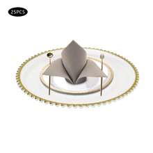 Clear Charger Plates Table Charger Plates Dinner Charger Plates - Vàng - Xem 3