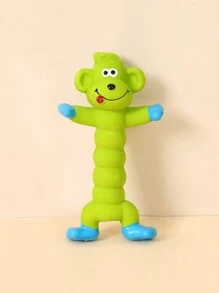 Dog Chew Toys Monkey Hippo Shaped Rubber Pet Squeaky Toys For Small Medium Large Dogs Resistant Bite Grinding Teeth Dog Sound Toys