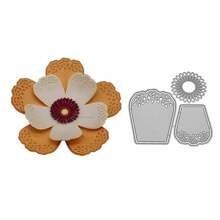 1 pieza Troqueladora de flores, troqueladora de cuchilla de acero al carbono, herramienta de papelería troqueladora de tarjetas - Muchos estilos - Ver 2