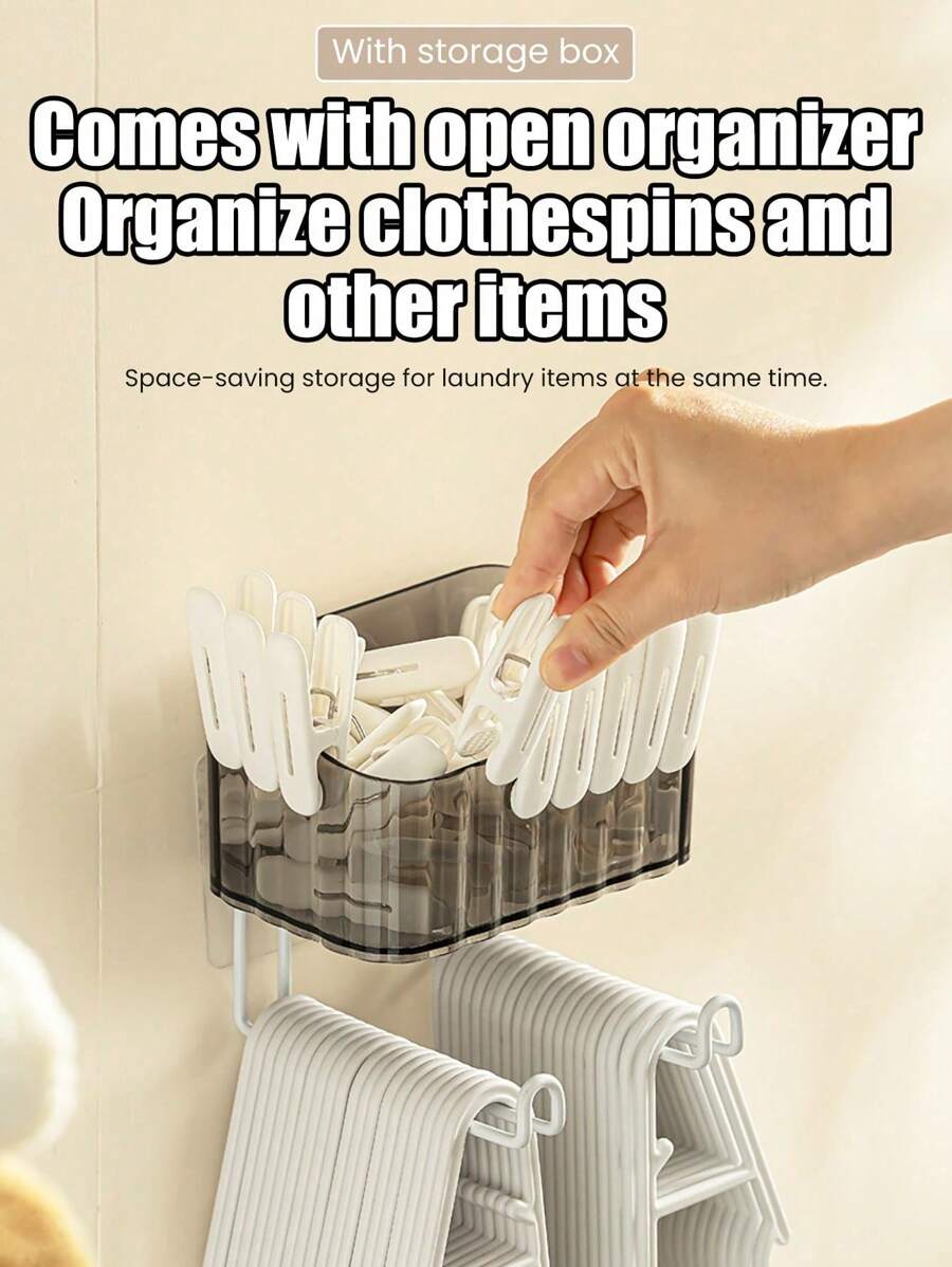 1pc Perforation-Free Wall Hanging Storage Rack Sundries Arrangement ...