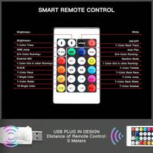 Luzes de Fada USB Inteligentes, Controle Remoto, Sincronização com Música, Luzes Multicoloridas À Prova d'Água de 5m/10m para Aniversário, Festa, Casamento Interno e Árvores, Decoração Externa - Branco - Visão 3