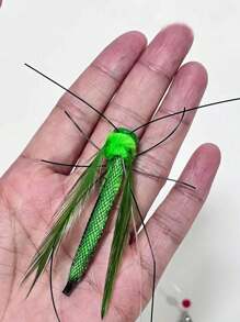 1pc Realistic Insect Cat Interactive Toy, Cat Teaser Wand Replacement Head, Simulation Insect Cat Feather Toy, Suitable For Indoor Play And Exercise - Multicolor - View 11