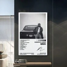 Kendrick Wall Art Lamar Music GNX Album Cover Signed Art Poster Poster Decorative Painting Canvas Wall Art Living Room Posters Bedroom Painting