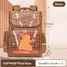 New Cute Student Backpack For Boys And Girls, Lightweight, Large Capacity, Casual Backpack For Teenagers, Multiple Colors - Capibara Backpack - View 15