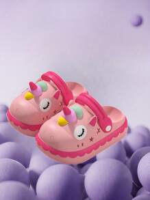 1 pereche de sandale cu desene animate adorabile pentru copii, respirabile, pentru interior/exterior, papuci ușori, confortabili, cu fundul moale, pentru vară - Roz - Vizualizare 7