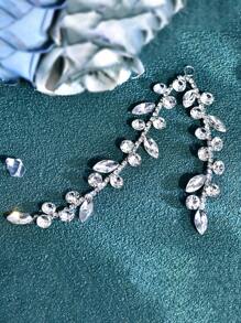 1 peça de acessório de cabeça de strass prateado, acessório de cabelo com design de galho minimalista, joias femininas versáteis da moda, adequadas para banquetes, festas, bailes