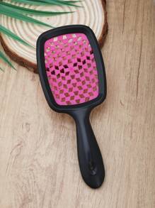1pc Small Square Hollow Comb Honeycomb Grid Comb Smooth Hair Comb Wet And Dry Dual Use Hairdressing Comb Scalp Massage Fluffy Made Valentines