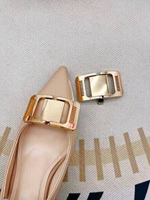 2 件可拆卸鞋夹，办公室鞋配件 DIY，婚礼派对，各种鞋子，包包，帽子，服装配件，女士鞋饰 - 金色 - 查看 3