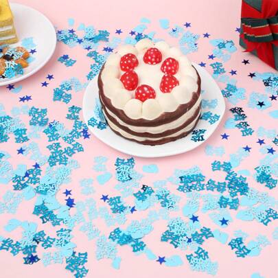 400/1200 sztuk Baby Shower Konfetti, "To chłopiec" i "To dziewczynka" Cekiny na stół Niebieskie dziecięce gwiazdki Konfetti na stół do dekoracji Baby Shower Akcesoria na przyjęcie urodzinowe dla dzieci, Niebieskie chłopięce konfetti na stół Konfetti ujawniające płeć dziecka Niebieskie gwiazdki dla chłopców Konfetti na stół dla chłopców Cekiny na przyjęcie urodzinowe dla dzieci Akcesoria na przyjęcie Wypełniacz balonów
