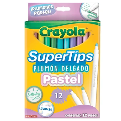 12 piezas de marcadores de punta súper fina en tonos pastel lavables, útiles escolares de vuelta a clases