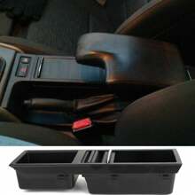 Portavasos de almacenamiento para consola central delantera, color negro, apto para BMW E46 3 Series 1998-2007