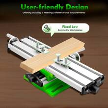 Multifunctional Milling Work Table, Adjustable Aluminum Alloy, Precision Scales, Compact And Durable, For Mini Drills, 31x9cm Work Surface, Easy Assembly - White, Green - View 3