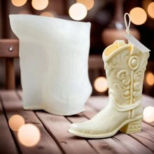Khuôn nến Boot, Khuôn nhựa silicon, Thích hợp để làm chân nến, đồ trang trí và các dự án DIY, Thích hợp cho khuôn DIY bằng nhựa Epoxy và thạch cao, Ngày lễ tình nhân, Lễ Phục sinh - trắng - Xem 3