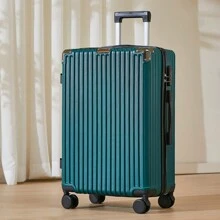 28-Inch Large Capacity Suitcase Trolley Luggage With Lock, Convenient Travel Companion Bag For School School Accessories School Stuff - Dark Green - View 2