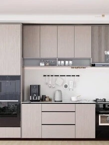 1 卷木纹厨房贴纸、自粘贴纸、防水可移除墙纸、适用于厨房、台面、橱柜装饰的 PVC 材料墙纸。 - 彩色 - 查看 12