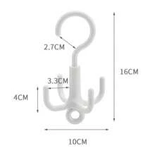 2pcs/Set Multi-Function Rotating 4-Claw Hanger Rack, For Organizing Clothes, Bags, Belts, Scarves, Ties,Bedroom Room Decor,Back To School - White - View 6