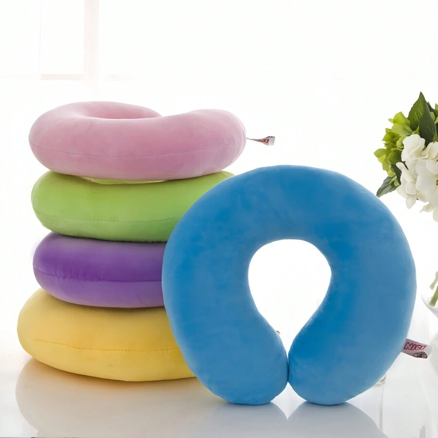 1 Solid Color U-Shaped Pillow,Travel Pillow, Comfortable, Neck Pillow For Travel, Home, Office, Train, Self-Driving, Travel And Home Camping Supplies, Airplane Pillow Caravan Home Office Travel Neck Flight Pillow Snap Button With Soft Cover, U-Shaped Neck Pillow Portable Student Adult Pillow Pad, Support The Neck And Protect The Cervical Vertebra When Studying Or Riding In The Car, Office Or Other Travel Bag For School School Accessories School Stuff