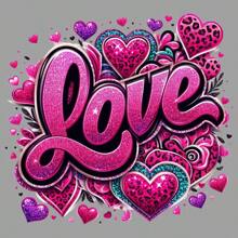 1 件/2 件/3 件情人节爱情礼物补丁图案熨烫转印贴纸适用于 T 恤、汗衫、牛仔裤、包包、服装配饰、口罩、牛仔裤和背包、帽子、枕头 - 可洗且持久 - 彩色 - 查看 1