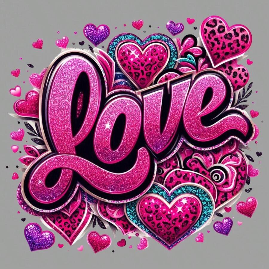 1 件/2 件/3 件情人节爱情礼物补丁图案熨烫转印贴纸适用于 T 恤、汗衫、牛仔裤、包包、服装配饰、口罩、牛仔裤和背包、帽子、枕头 - 可洗且持久 - 彩色 - 查看 1