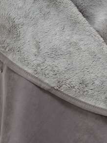 1pc Faux Fur Trimmed Round Vest Shawl - Multicolor - View 3