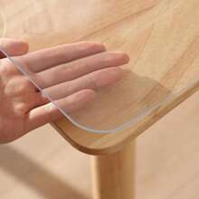 1pc 0.25mm Thick Pvc Transparent Tablecloth Desk Mat Protective Film, Waterproof, Oil Proof, Heat Resistant, Suitable For Table Cover, Tea Table, Bedside Table, Computer Desk, Office