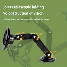 1pc Universal Car Phone Holder, Magnetic Wall Mount, Rotatable Design, Waterproof PC Material, Compatible With All Smartphones - Multicolor - View 6