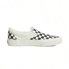 Giày thể thao Vans Unisex Classic Checkerboard Slip-On bằng vải canvas, kiểu dáng thường ngày. - trắng - Xem 3