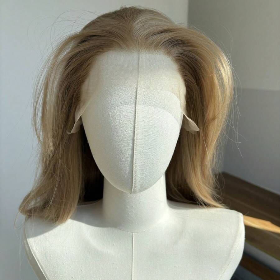Synthetic Lace Wigs - Tóc vàng hỗn hợp - Xem 1