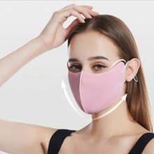 1 pieza, Máscara facial UV, Máscara facial protectora solar, Máscara refrescante con UPF 50+ transpirable, Máscara reutilizable de una sola capa de tela fresca y cómoda, lavable y transpirable