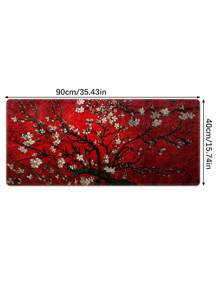 1 Pc Red Floral Branch Rubber Anti-Slip Computer/Laptop/Office Desk Gaming Mouse Pad - Red - View 12