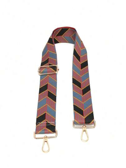 几何色块可调节肩带、包带配件、斜挎带、男女皆宜（图案随机选择）