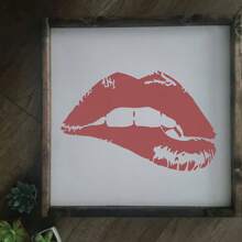 Stencil per labbra riutilizzabile di dimensioni 29,7 cm x 21 cm per dipingere con pennello, modelli di disegno per artigianato, decorazione di pareti, mobili, tela, articoli scolastici, forniture scolastiche