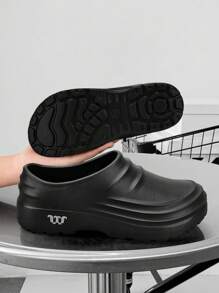 W 1 Pair Men's Waterproof, Anti-Slip, Oil-Resistant Chef/Kitchen Shoes, Suitable For Hotel, Food Factory Workers