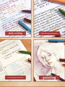 6pcs/Box Customized Text/Logo Color Ink Ballpoint Pens, Colorful Ink Pens For Note-Taking, Students, Diaries, High-Quality Candy Macaron Colors, Back To School/Friend Gifts