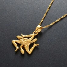 1 件西西里岛意大利城市国旗吊坠项链，银色/金色意大利西西里珠宝 - 彩色 - 查看 6