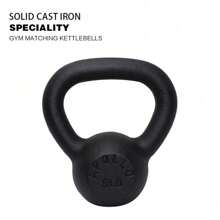 40lb*1piece Powder Coated Cast Iron Kettlebell For Men And Women's Gym, Same Family Kettlebel - Black-40LB - View 3