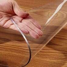1pc 0.25mm Thick Pvc Transparent Tablecloth Desk Mat Protective Film, Waterproof, Oil Proof, Heat Resistant, Suitable For Table Cover, Tea Table, Bedside Table, Computer Desk, Office