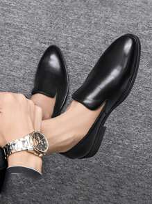 2025 New Spring Casual Slip-On Penny Loafers For Men, Comfortable Business Casual Driving Shoes, Dress Shoes For Wedding, Nightclub, Stylists - Black - View 4