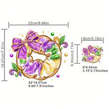 1 件/2 件/3 件国王蛋糕狂欢节狂欢节让美好时光滚动补丁图案熨烫转印贴纸适用于 T 恤运动衫牛仔裤包服装配饰面具牛仔裤和背包帽子枕头
