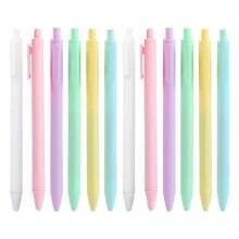 12 支 0.5 毫米细尖凝胶笔，带可伸缩黑色墨水，优雅柔软的凝胶墨水笔，书写流畅的凝胶笔 - 彩色 - 查看 2
