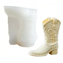 Khuôn nến Boot, Khuôn nhựa silicon, Thích hợp để làm chân nến, đồ trang trí và các dự án DIY, Thích hợp cho khuôn DIY bằng nhựa Epoxy và thạch cao, Ngày lễ tình nhân, Lễ Phục sinh - trắng - Xem 6
