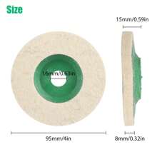 10Pcs/20Pcs 4" Wool Polishing Discs For Angle Grinder – Buffing Pads For Finishing, Ideal For Automotive & Metal Work - 10 Pcs - View 3