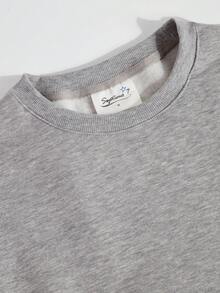 Women's God Jesus Slogan Letter Print Sweatshirt, Loose Fit Cotton Drop Shoulder Gray Pullover Hoodie, Thick Brushed Lining, All-Match Oversized Crew Neck Sport Casual Top, Suitable For Cold Weather