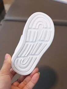 1 Pair Kids Casual Waterproof Sports Shoes, Boys & Girls Baby White Sneakers - White - View 8