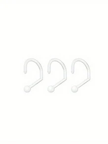 3pcs Clear Piercing Retainers Nose Tongue Nipple Belly Rings Eyebrow Lip Nose Studs Cartilage Tragus Earring Retainer Industrial Bar Plastic Piercing Jewelry - Invisible Nose Stud - View 23