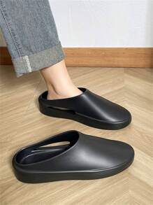 Slip-On Sandals For Women, New Design Outdoor Soft Bottom Non-Slip Beach Shoes, Unisex Casual Slippers - Black - View 8