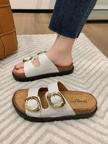 Fashionable Sandals, Minimalist Style Casual Everyday Wear Stylish Sandals Summer Sandals For Women - White - View 4